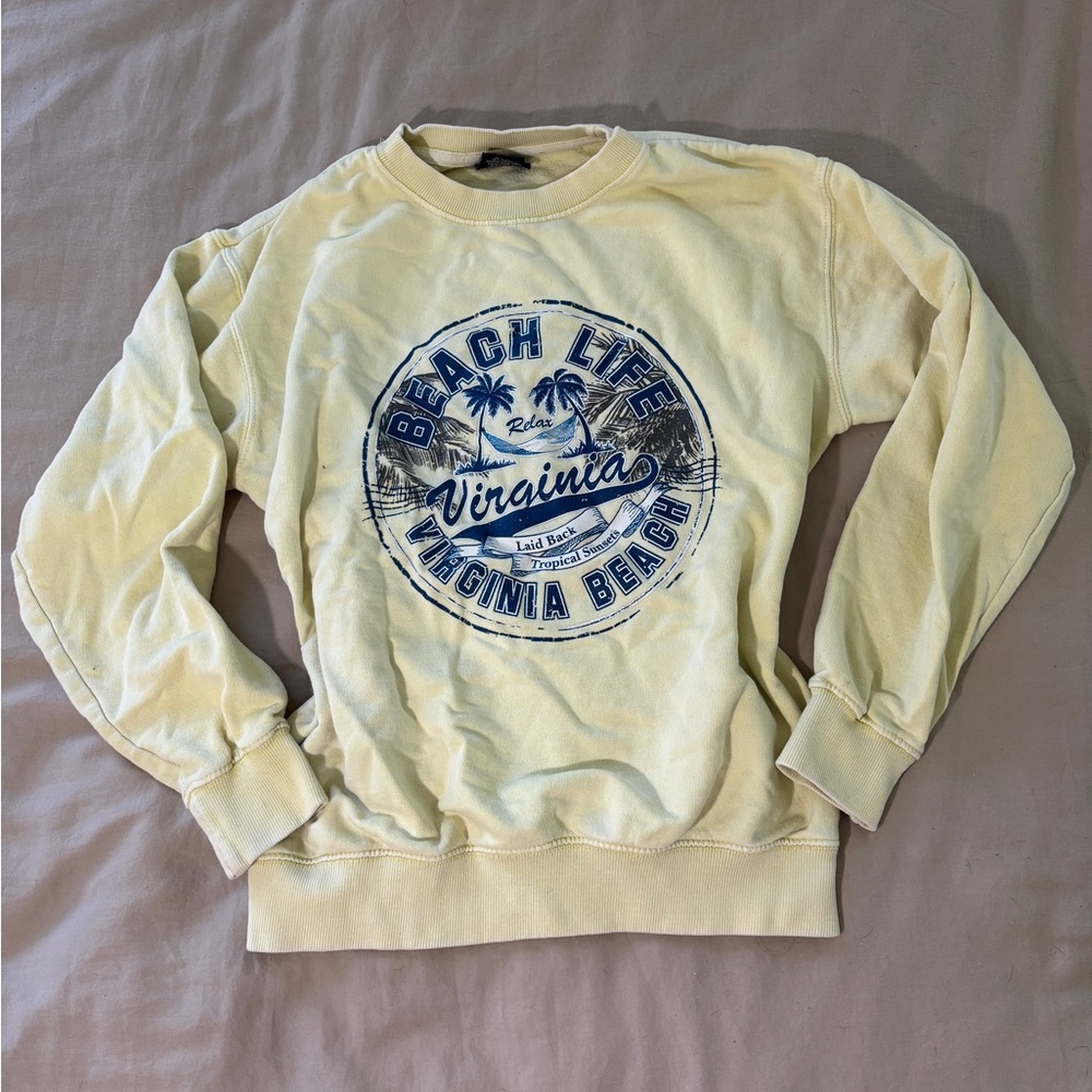 Virginia Beach Life Yellow Sweater